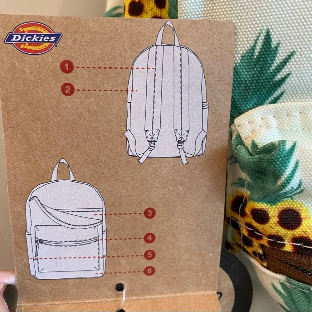DICKIES Sunflower Pineapple Canvas Colton Backpack